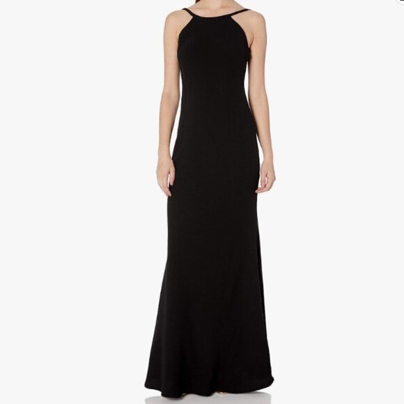 Calvin Klein Dresses & Skirts - CALVIN KLEIN Crepe Halter Gown, NWT, Size 14